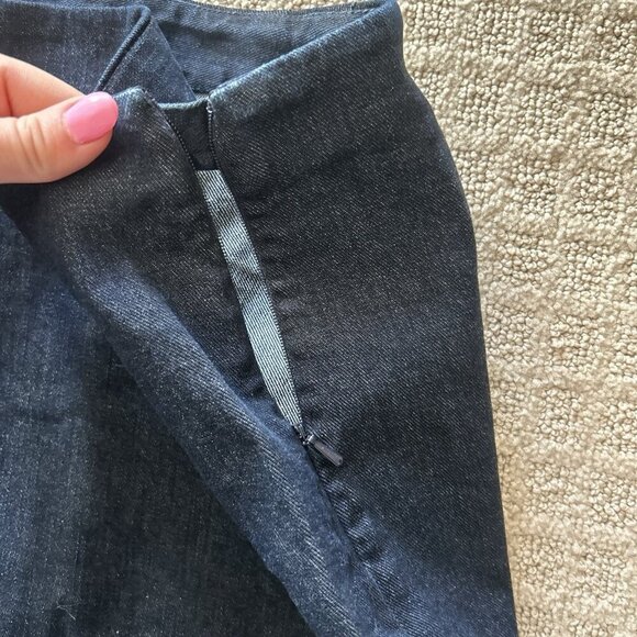 J Jill Womens Size 16 Petite Jean Skirt Dark Wash Stretch Side Zip Office Y2K - Picture 4 of 7